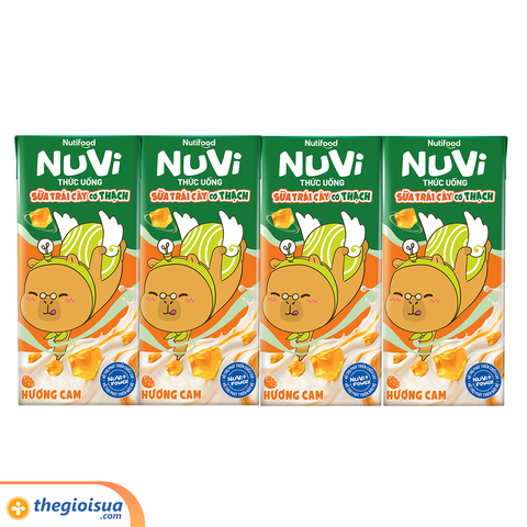 Sữa uống NuVi có thạch hương cam hộp 170ml
