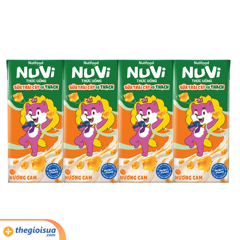 Sữa uống NuVi có thạch hương cam hộp 170ml