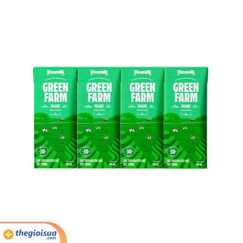 Sữa tươi tiệt trùng nguyên chất VNM Green Farm Organic 180ml