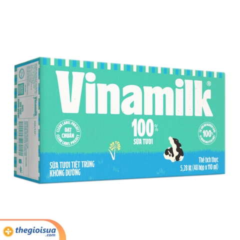 Sữa tươi 100% VNM không đường 110ml