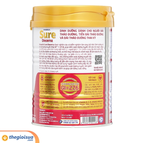 Sữa bột Vinamilk Sure Diecerna 900g