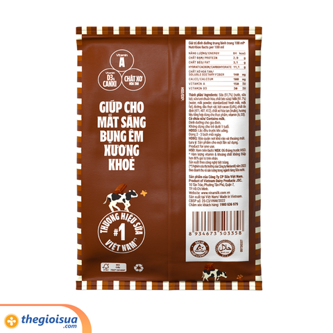 Sữa tươi Vinamilk Socola túi 220ml