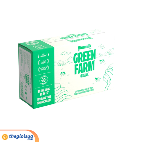 Sữa tươi tiệt trùng nguyên chất VNM Green Farm Organic 180ml