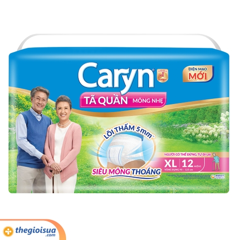 Tã Quần Caryn Mỏng Nhẹ XL12