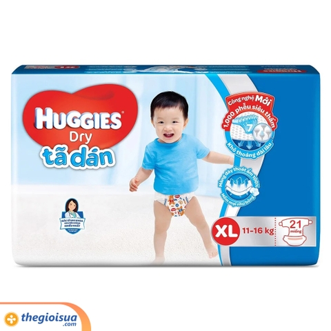 Tã dán Huggies Dry size XL 21 miếng