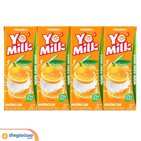 Sữa chua uống Vinamilk hương cam Yomilk 170ml