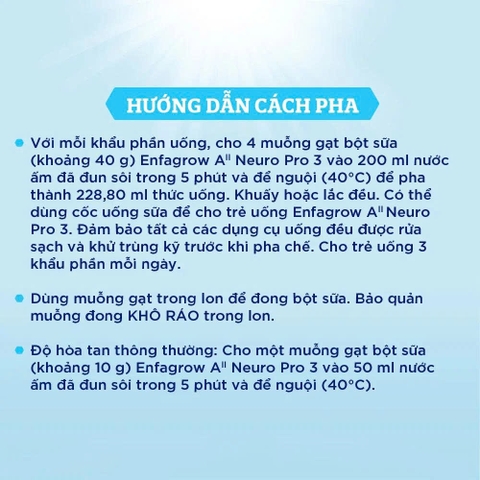 Sữa Enfagrow A2 NeuroPro số 3 800g (1 - 6 tuổi)