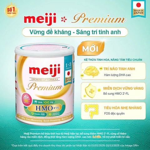 Meiji 1-3 year old Growingup Formula Premium 800g (Nhập khẩu)