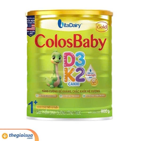 Sữa bột dinh dưỡng công thức ColosBaby Gold D3K2 1+ 800g