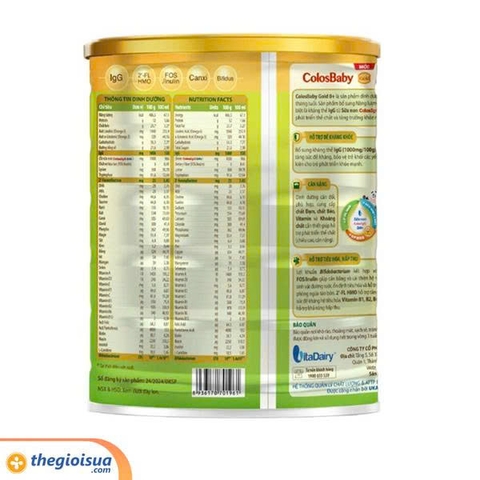 Sữa bột dinh dưỡng công thức ColosBaby Gold 0+ 800g