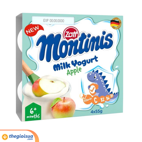 Sữa chua Zott Montinis vị táo (4*55g)