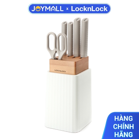 Bộ Dao 6 Món Lock&Lock CKK802 Gồm 4 Dao, 1 Kéo, 1 Hộp Đựng Dao - Hàng Chính Hãng - JoyMall