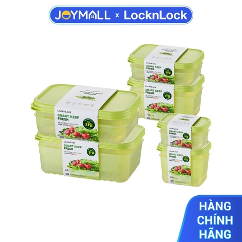 Bộ khay hộp nhựa đựng thực phẩm LocknLock Smart Keep Fresh Food Container, Hàng chính hãng, Tốt cho sức khỏe - JoyMall