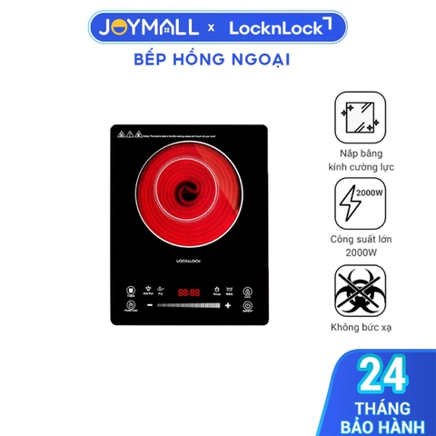 Bếp hồng ngoại Lock&Lock Infrared Cooker EJI421 - Hàng chính hãng, cảm ứng mặt bếp bằng kính cao cấp - JoyMall