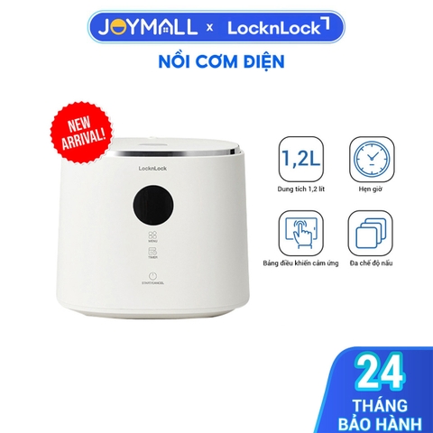 Nồi cơm điện LocknLock 1.2L Bianco EJR384IVY, Hàng chính hãng, đa chế độ nấu, bảng điều khiển cảm ứng - JoyMall