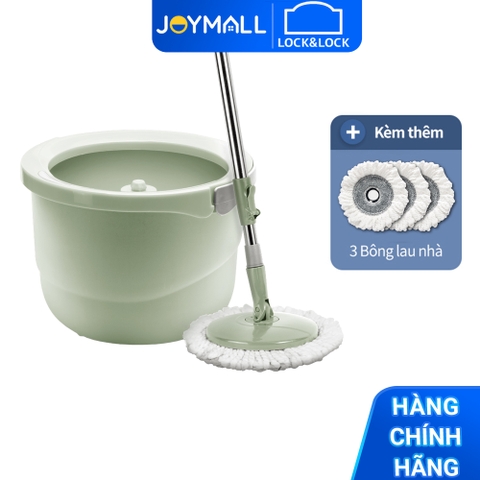 Bộ cây lau nhà LocknLock ETM498MITS2 SPIN MOP - Hàng chính hàng, xoay 360 độ và tặng kèm 3 bông lau - JoyMall