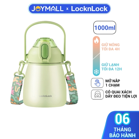 Bình giữ nhiệt LocknLock 1-15L LHC3311 LHC3312 - Hàng chính hãng chất liệu thép không gỉ, có dây deo, nắp bật 1 chạm tiện lợi - JoyMall