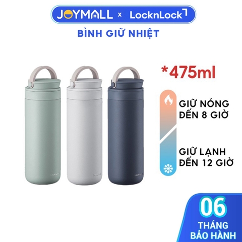 Bình giữ nhiệt Lock&Lock 475ml Metro Two Way LHC4274 - Hàng chính hãng, có quai xách, đế silicone chống trượt - JoyMall