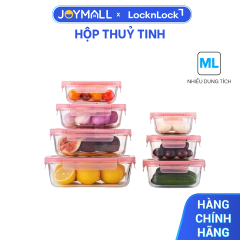 Hộp Thủy Tinh Rose Glass LocknLock Chịu Nhiệt, Hàng Chính Hãng, Sử Dụng Được Lò Vi Sóng - JoyMall