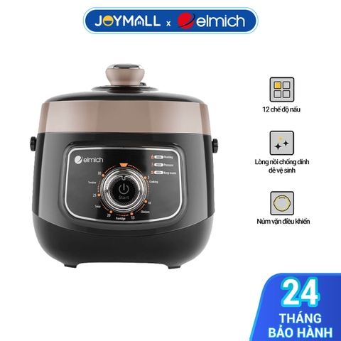 Nồi áp suất cao cấp đa chức năng Elmich PCS-1805, Hàng chính hãng, Dung tích 2,5L, Đa chức năng, Điều khiển cơ - JoyMall