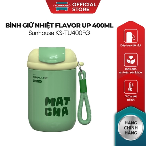 Bình Giữ Nhiệt Sunhouse KS-TU400FG 400ml, Hàng Chính Hãng, Inox 304, Nắp Bật Tiện Lợi - JoyMall