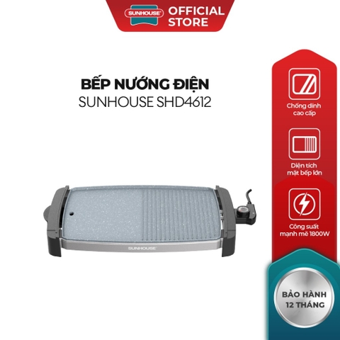 Bếp Nướng Điện Sunhouse SHD4612, Chống Dính Cao Cấp, Hàng Chính Hãng - JoyMall