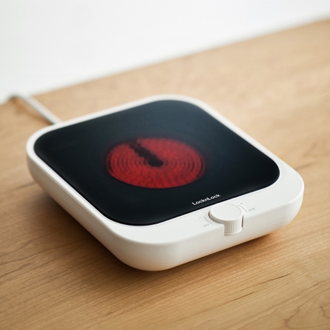 Bếp hồng ngoại mini LocknLock Bianco EJI136IVY, Hàng chính hãng, Dùng được nhiều loại nồi, dễ điều chỉnh - JoyMall