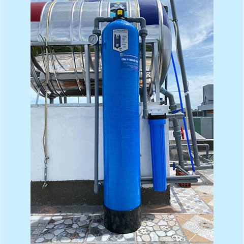 Lắp cột lọc sinh hoạt 1054 cho khách ở Đặng Huy Trứ, Đà Nẵng