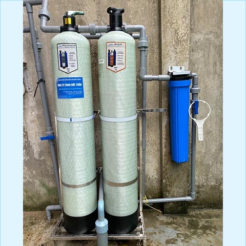 Lắp bộ lọc sinh hoạt 2 cột 844 cho khách hàng tại Hòa Vang