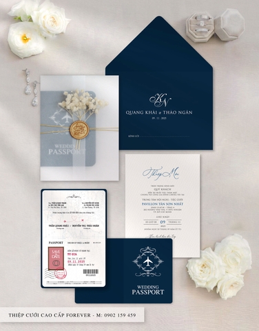 Thiệp cưới passport