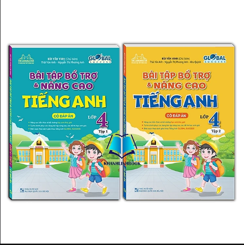 Sách - Combo 2c - GLOBAL SUCCESS - Bài tập bổ trợ và nâng cao tiếng anh lớp 4 tập 1 +2 (có đáp án)