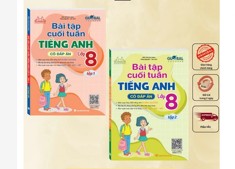 Sách - Global Success Bài Tập Cuối Tuần Tiếng Anh Lớp 8 (Có đáp án). 2 tập
