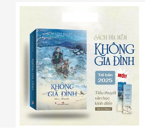 Sách - Không Gia Đình (Bìa Mềm) tái bản 2025 Tiểu thuyết của Hector Malot, Văn học kinh điển