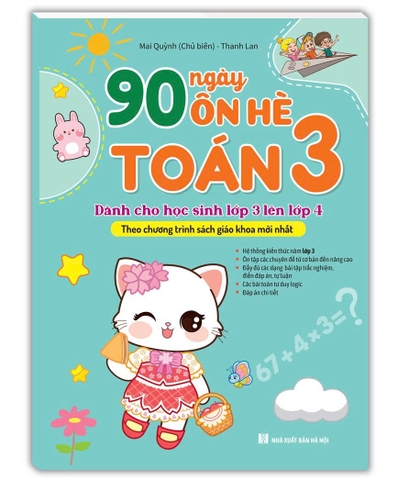 Sách  90 Ngày ôn hè Toán 3 (dành cho học sinh lớp 3 lên lớp 4)(Theo chương trình SGK mới nhất)