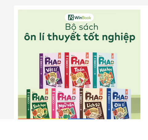 Combo Sách P.H.A.O Ôn luyện thi tốt nghiệp THPT, ĐGNL - Toán, Lí, Hoá, Sinh, Văn, Sử, Địa