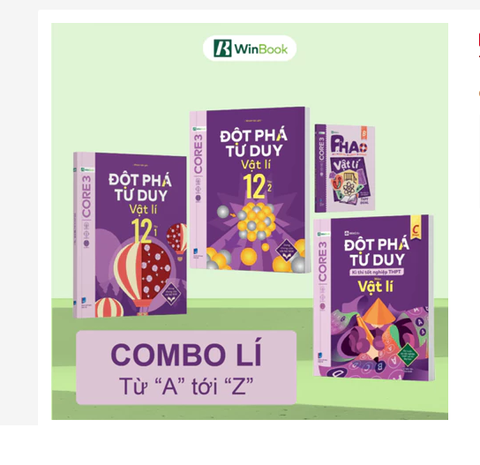 [COMBO] Bộ 4 cuốn sách Vật lí Đột phá tư duy lớp 12 (2 tập), kì thi TN THPT, P.H.A.O Ôn thi