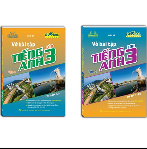 Sách - Combo 2c - GLOBAL SUCCESS - Vở bài tập tiếng anh lớp 3 trọn bộ (có đáp án)