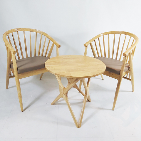 Bộ bàn ghế Genny đơn + Bàn trà chân sao