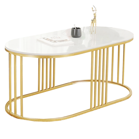 Bàn Sofa Oval mặt đá