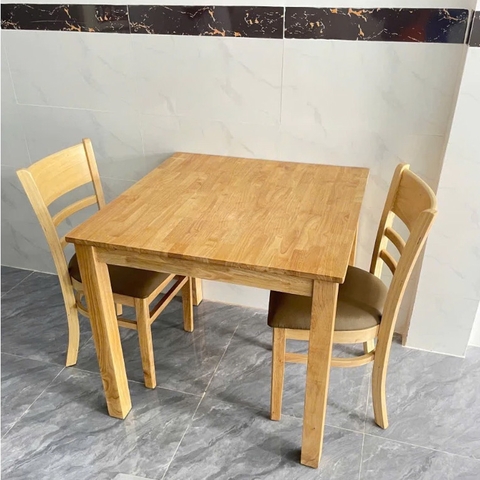 Bộ bàn ăn Cabin vuông 80x80cm + 2 ghế