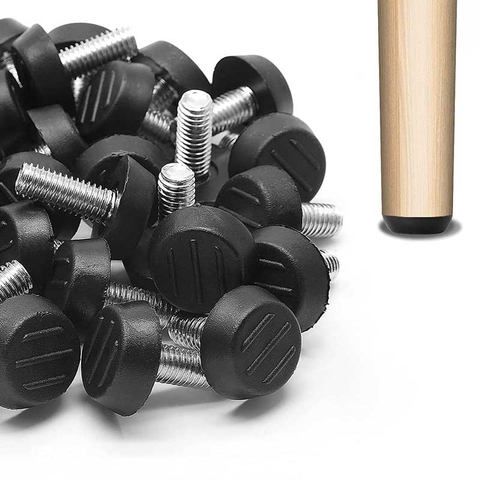 Bộ 4 - 20 Chân tăng đưa kèm chấu làm chân bàn ghế, tủ, kệ, chống trơn trượt, ẩm ướt ngành gỗ, sắt