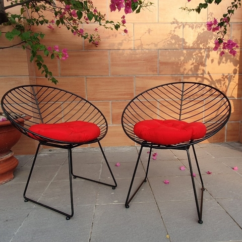 Ghế sắt hình nón (có nệm ngồi)