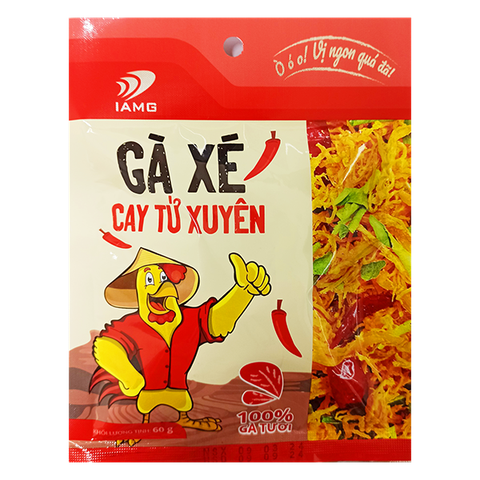 IAMG - Gà xé vị cay Tứ Xuyên gói 60g