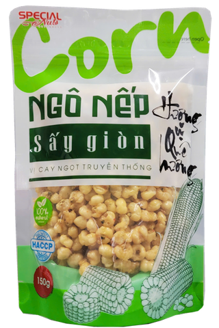Ngô nếp sấy giòn vị cay ngọt truyền thống - gói 150g