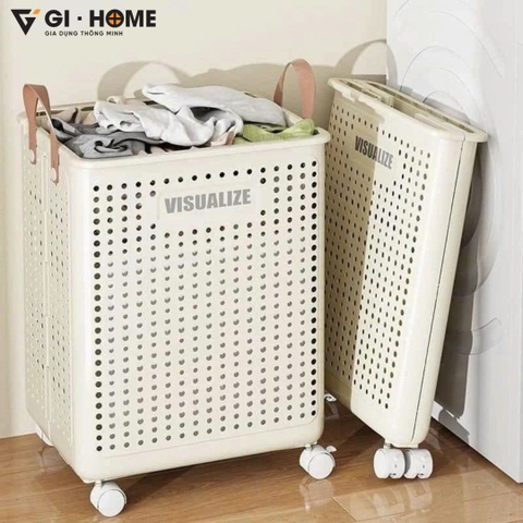 Giỏ Đựng Đồ Có Bánh Xe Size Lớn – Gấp Gọn, Đẩy Nhẹ, Đựng Được Nhiều - GHA50