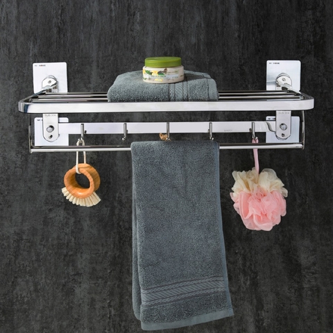 Giá treo khăn inox 304 B01( loại dán tường)