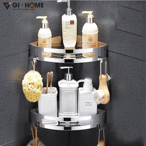 Kệ Góc Inox 304 Dán Tường E01 – Gọn Gàng Không Gian, Bền Đẹp Lâu Dài