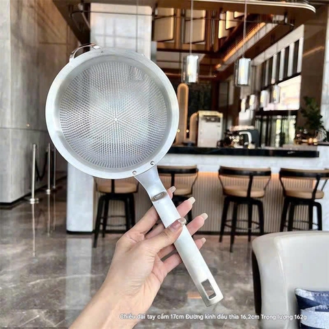 Rây lọc inox 304 -Lọc Bột, Cua, Mẻ, Đậu An Toàn, Dễ Rửa size 18cm - N746
