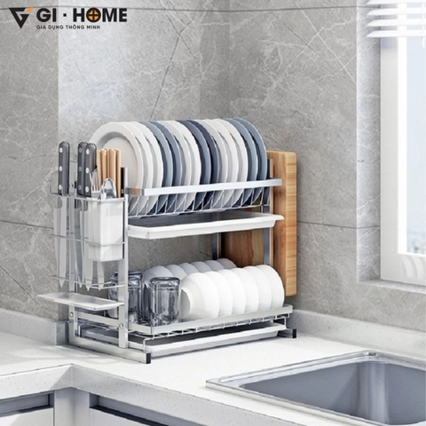 Kệ bát đa năng inox 304 cao cấp KC02