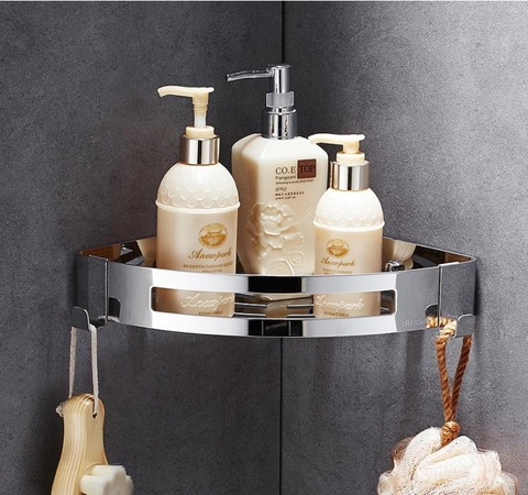 Kệ góc inox 304 E01( loại khoan tường)